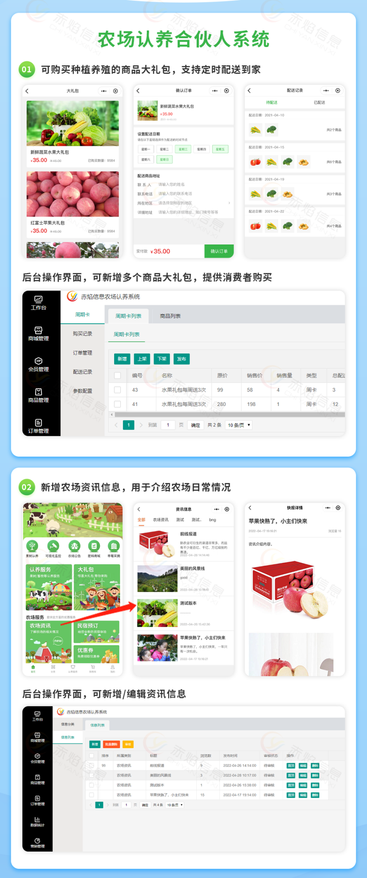 赤焰信息认养农业系统功能全面升级，引领智能化管理